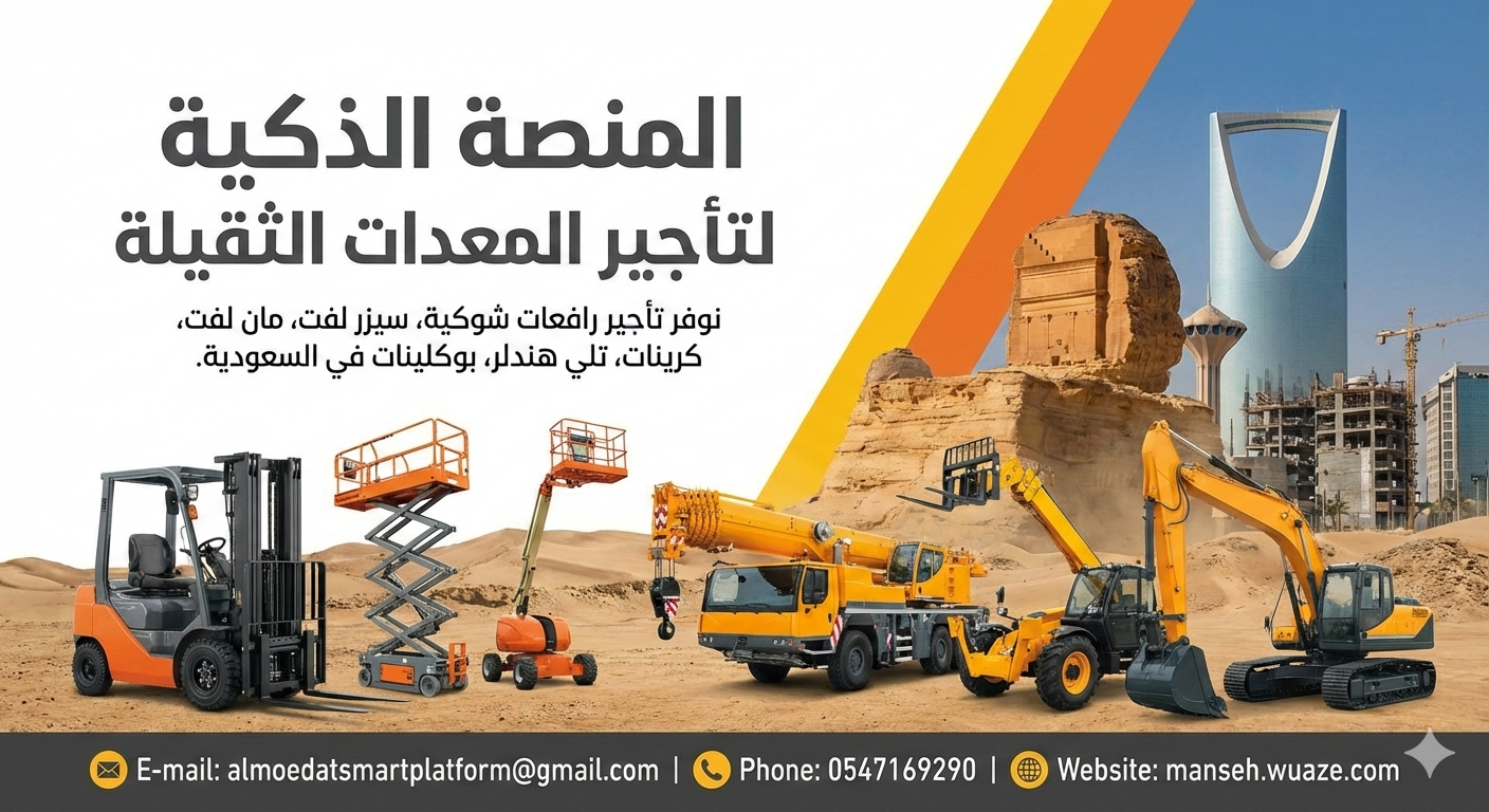 سيزر لفت للايجار في جدة | تاجير رافعات مقصية في جدة | جدة – مكة المكرمة- ينبع – الطائف – المدينة المنورة