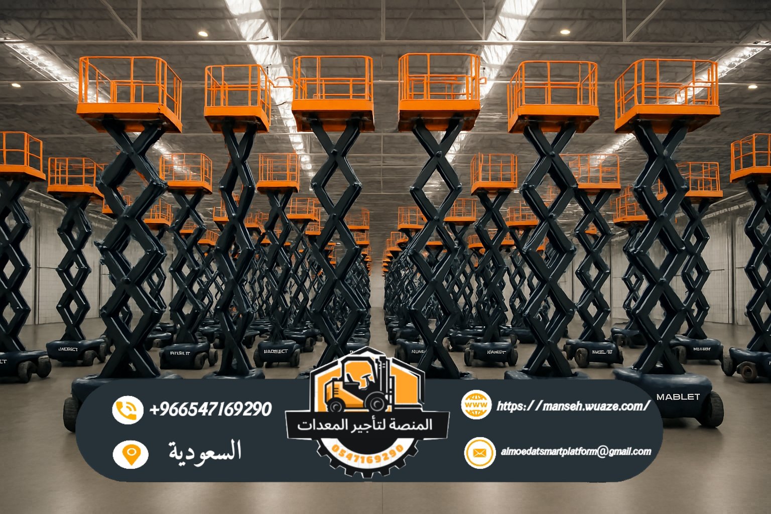 توصيل للموقع: خدمة مخصصة حسب احتياجك | تأجير سيزر لفت موديل 2026 في جدة بارتفاع 20م كهرباء لـالمقاولات العامة | عرض 100